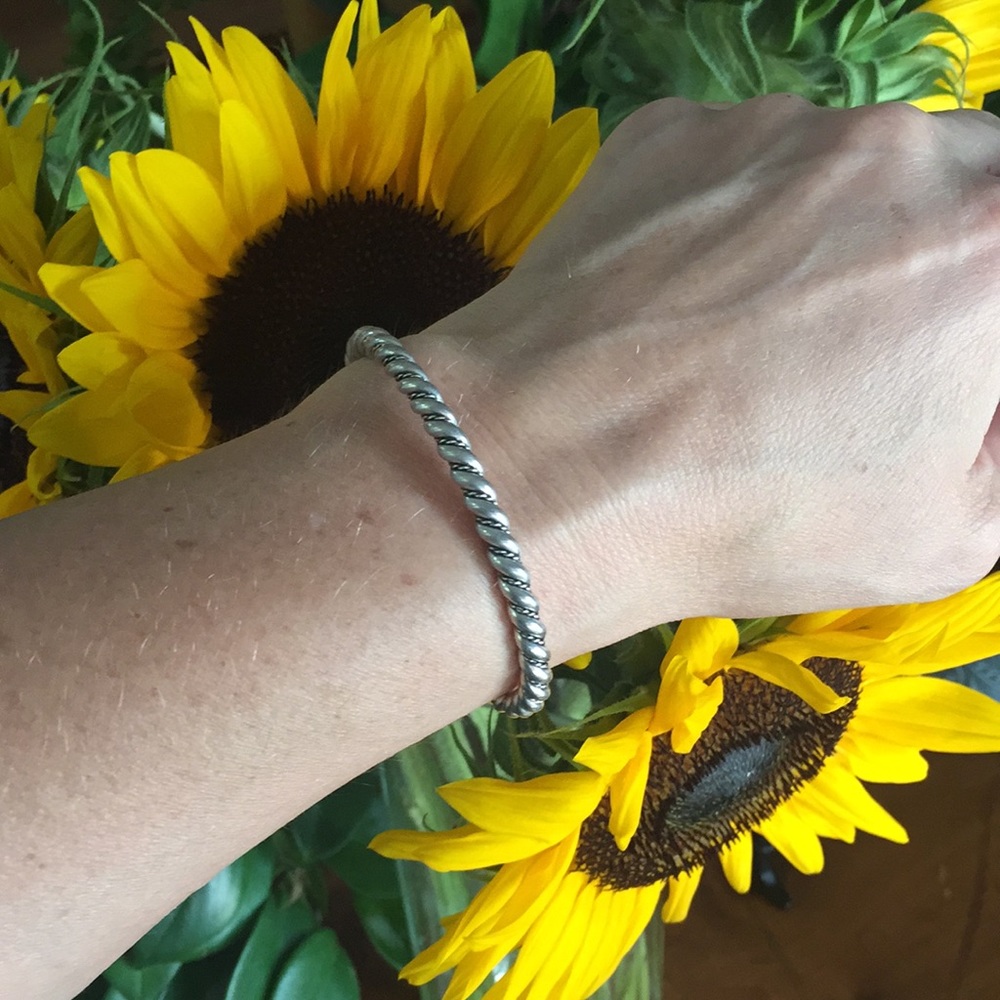 Sterling braided cuff